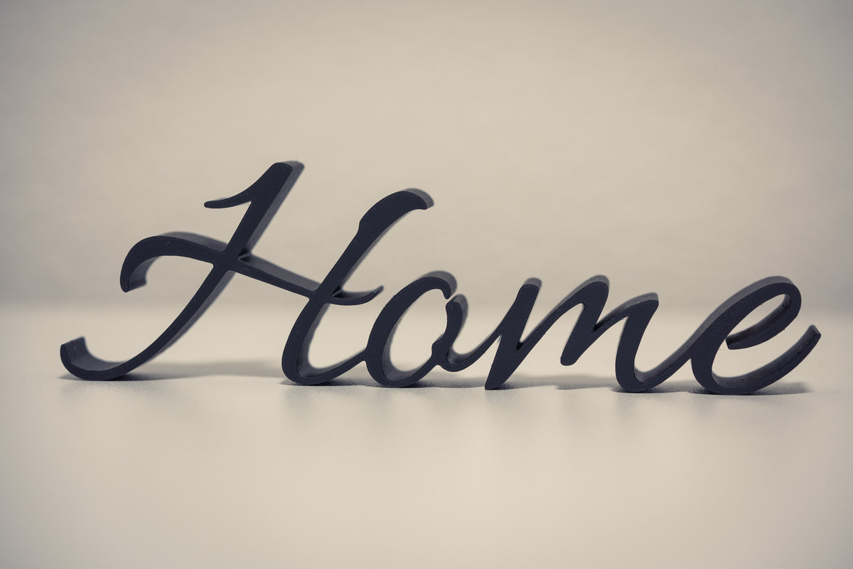 Lettering "Home"