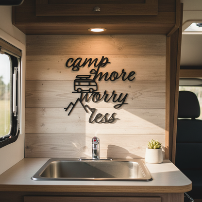 Camper Wall Decor "Camp more worry less"