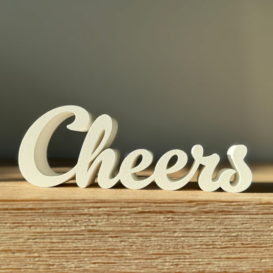 Lettering "Cheers"