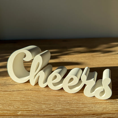 Lettering "Cheers"