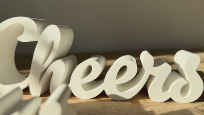 Lettering "Cheers"